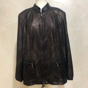 Snakeskin patterned Kim Rogers lightweight jacket